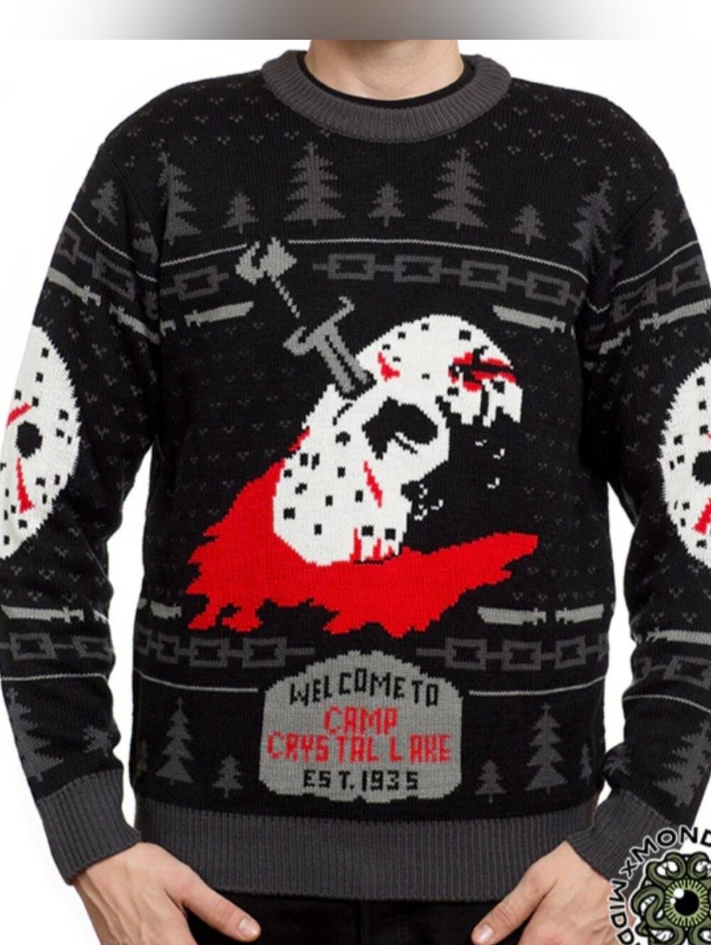 Mondo - Friday The 13th Graphic Knit Sweater - Size 2XL